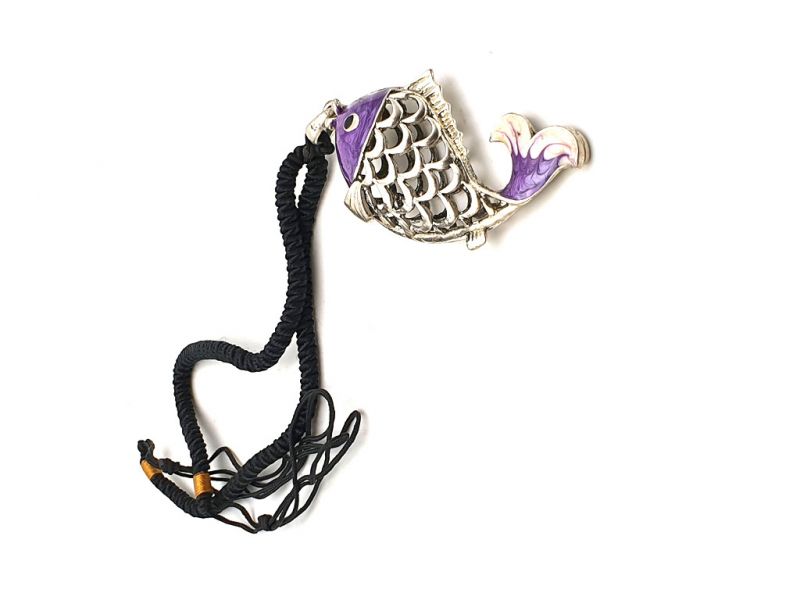 Chinese Necklace - Purple Fish 2