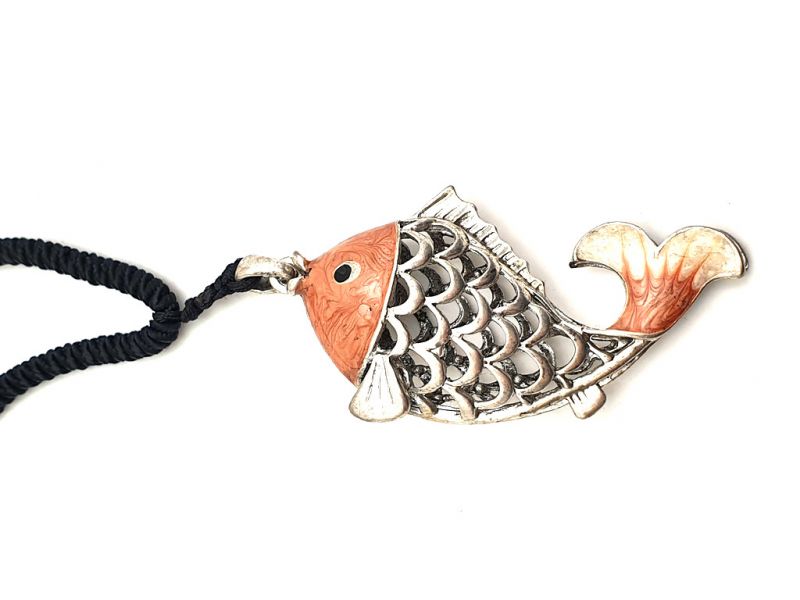 Chinese Necklace Orange Fish 1