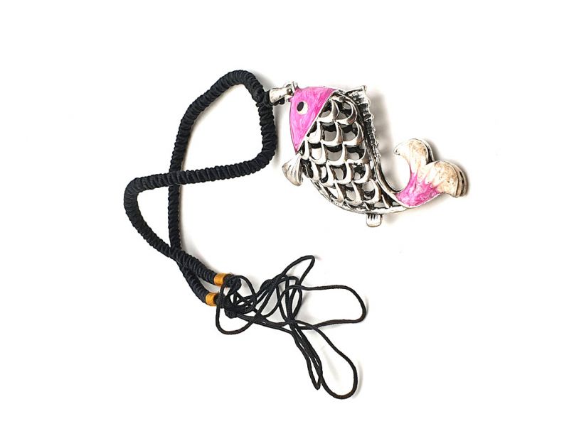Chinese Necklace Pink Fish 2