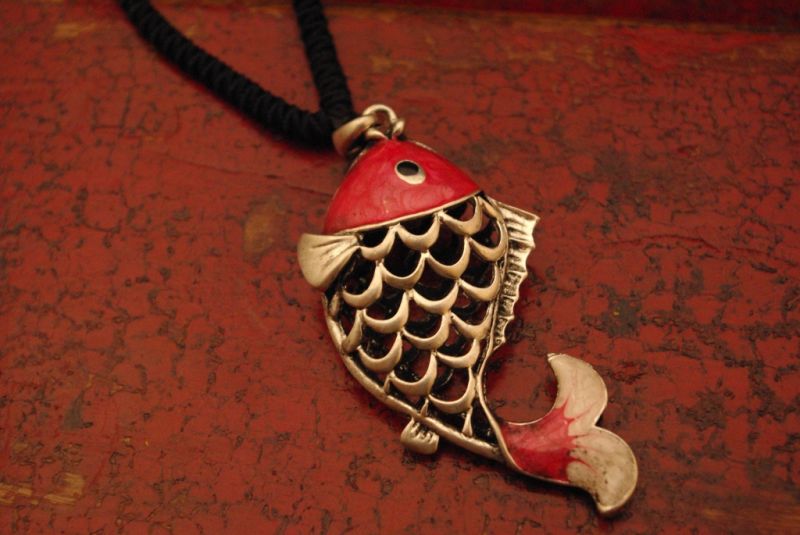 Chinese Necklace Red Fish 3