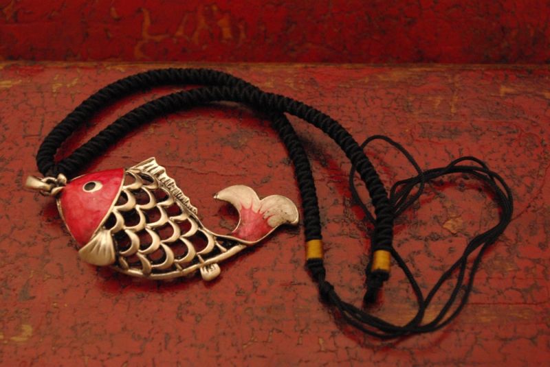 Chinese Necklace Red Fish 5