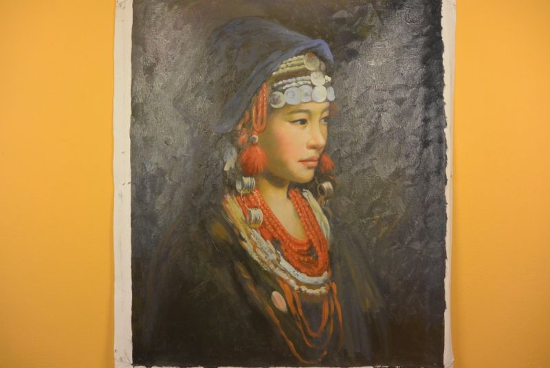 Chinese Oil Painting China Miao minority woman 1