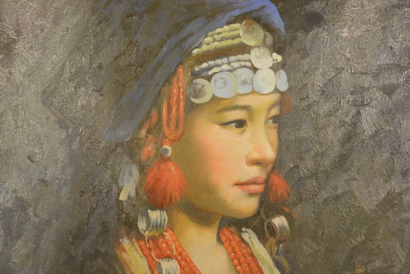 Chinese Oil Painting China Miao minority woman 2
