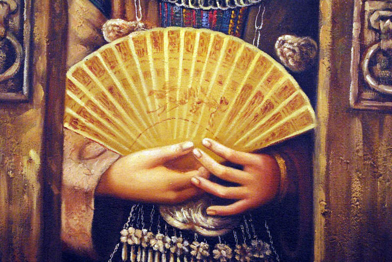 Chinese Oil Painting of a Miao minority woman 5