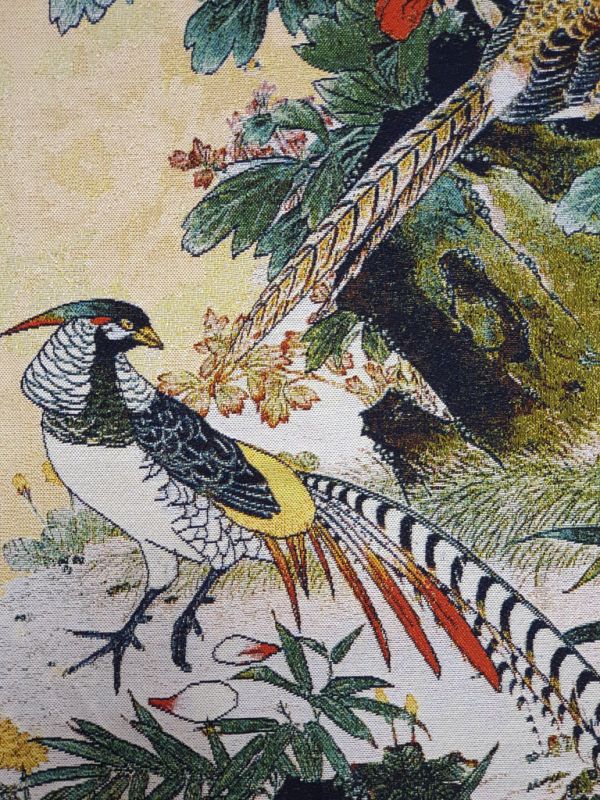 Chinese painting - Embroidery on silk - Landscape - Pheasant   2