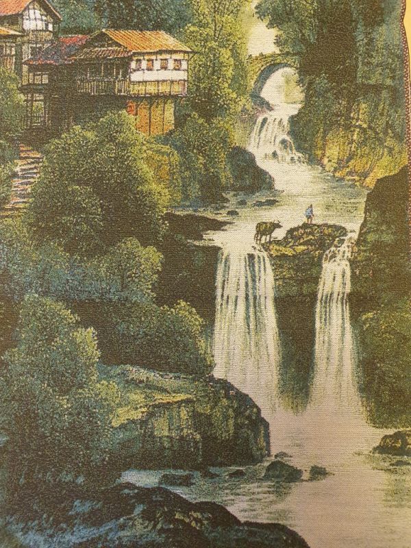 Chinese painting - Embroidery on silk - Landscape - The falls 2
