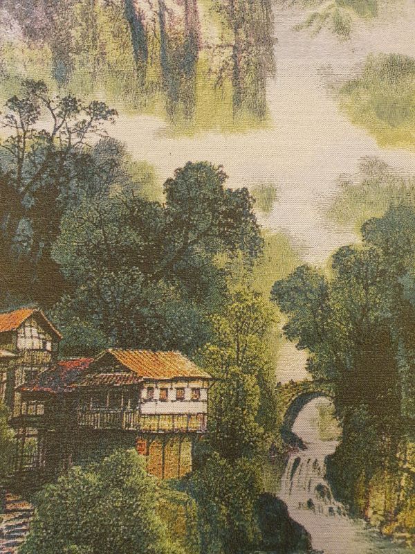 Chinese painting - Embroidery on silk - Landscape - The falls 3