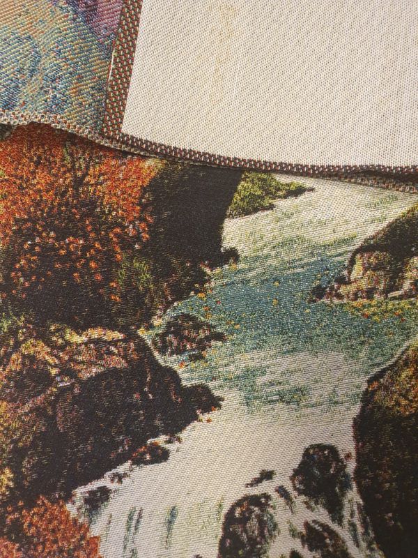 Chinese painting - Embroidery on silk - Landscape - The village on the water 5