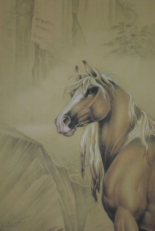 Chinese painting on silk scroll the Horse 4