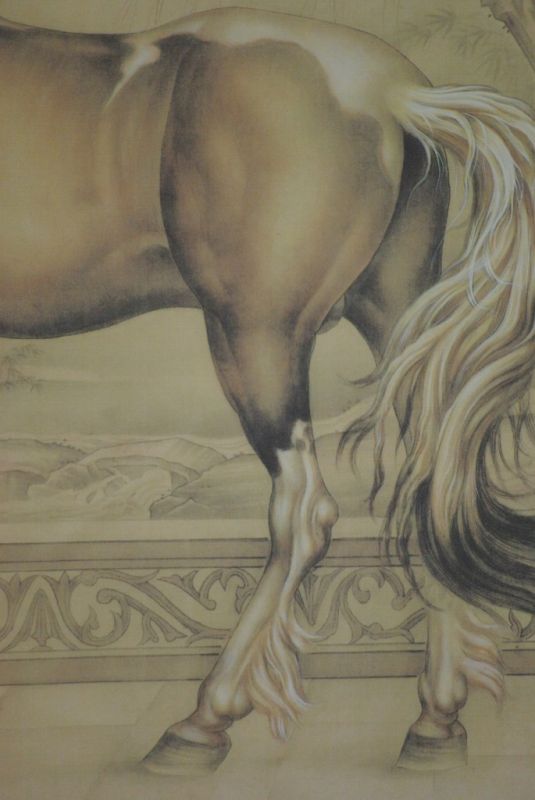 Chinese painting on silk scroll the Horse 5