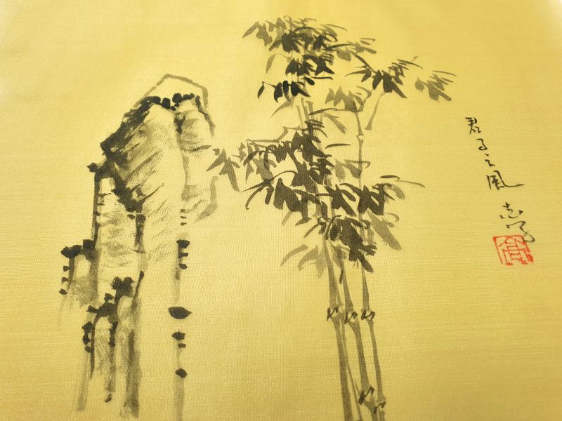 Chinese Painting on silk to frame - Landscape - Bamboo 3