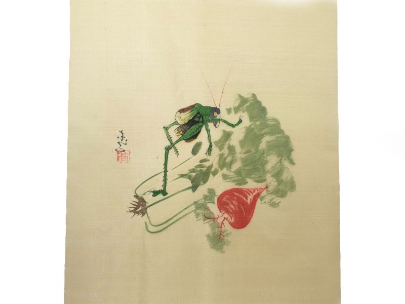 Chinese Painting on silk to frame - The cricket 1