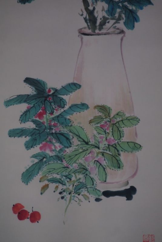Chinese Painting Watercolor on silk Peony 3
