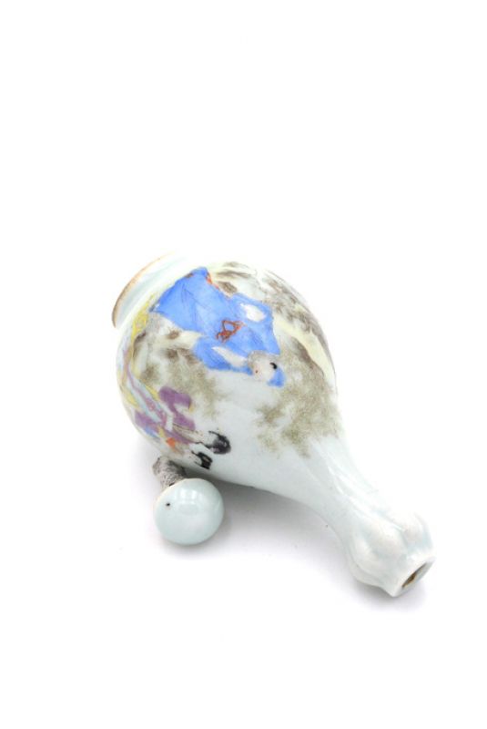 Chinese Porcelain Snuff Bottle 2 Characters 5