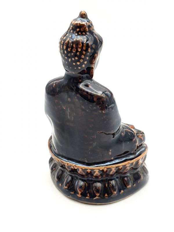 Chinese Porcelain statue - Buddha - Brown 3