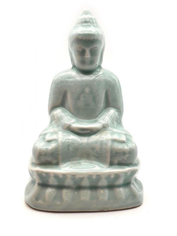 Chinese Porcelain statue - Buddha - Celadon Green 1