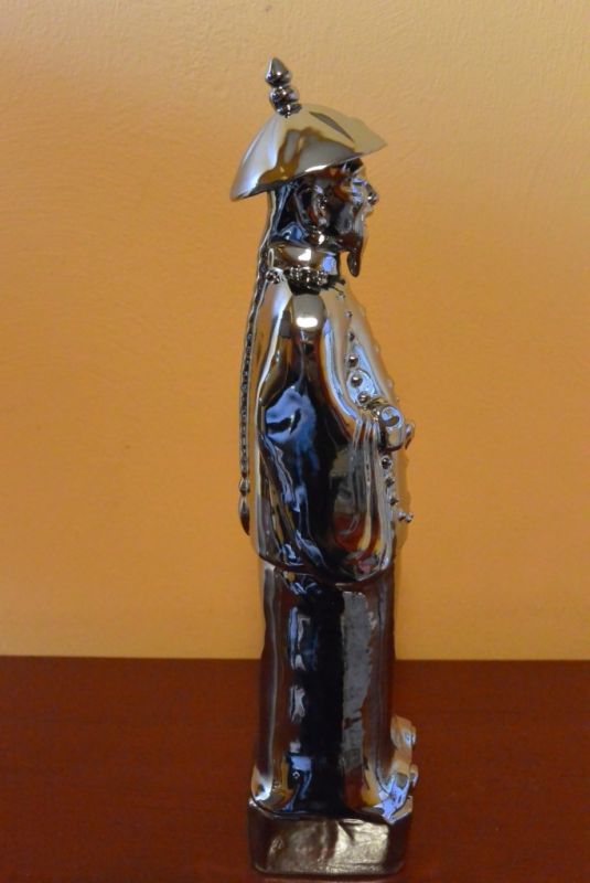 Chinese Porcelain statue old mandarin / silver 4