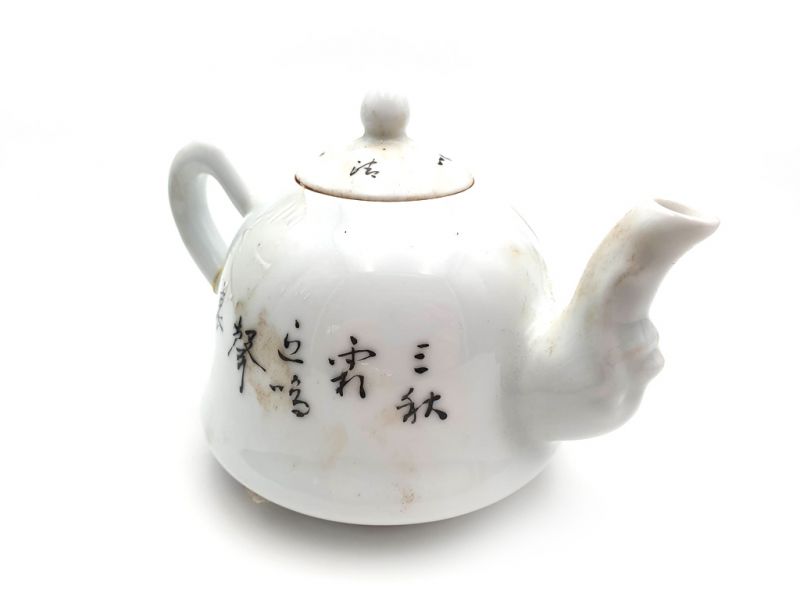 Chinese Porcelain Teapot Cricket on a branch 3