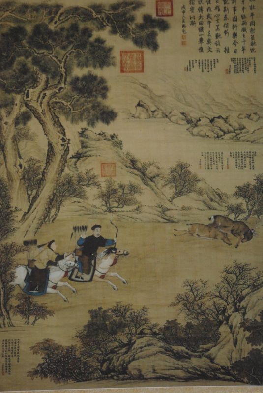 Chinese Rider painting on silk paper 2
