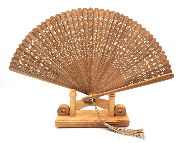 Chinese Sandalwood Hand fan - Brown 1
