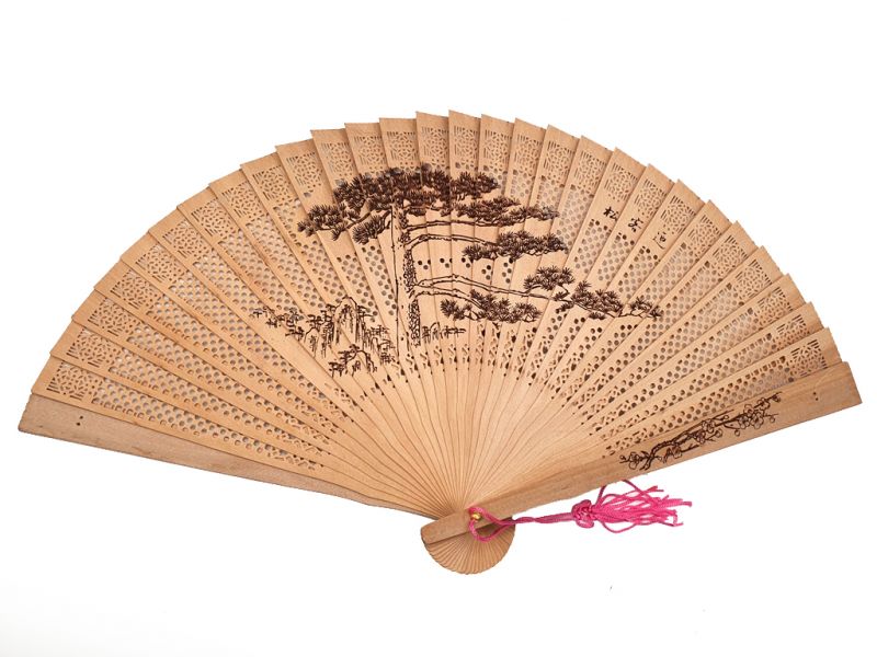 Chinese Sandalwood Hand fan - Nature 1