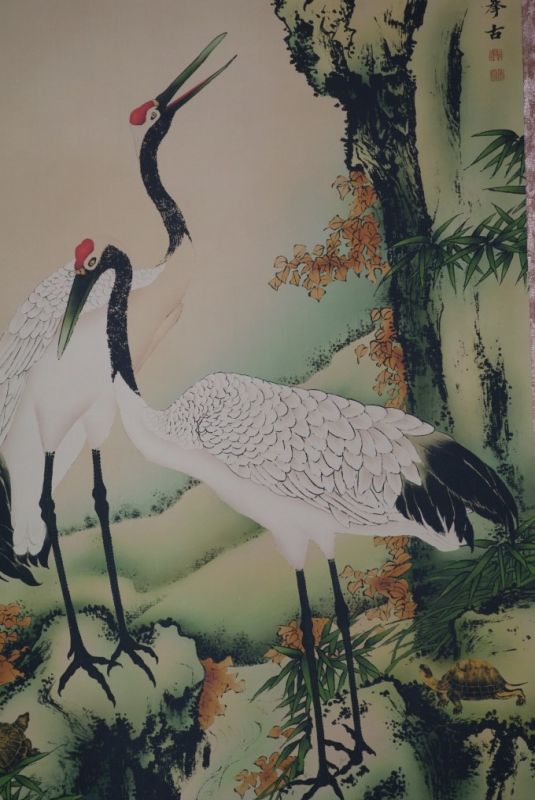 Chinese painting on scroll paper Crane Bird 3