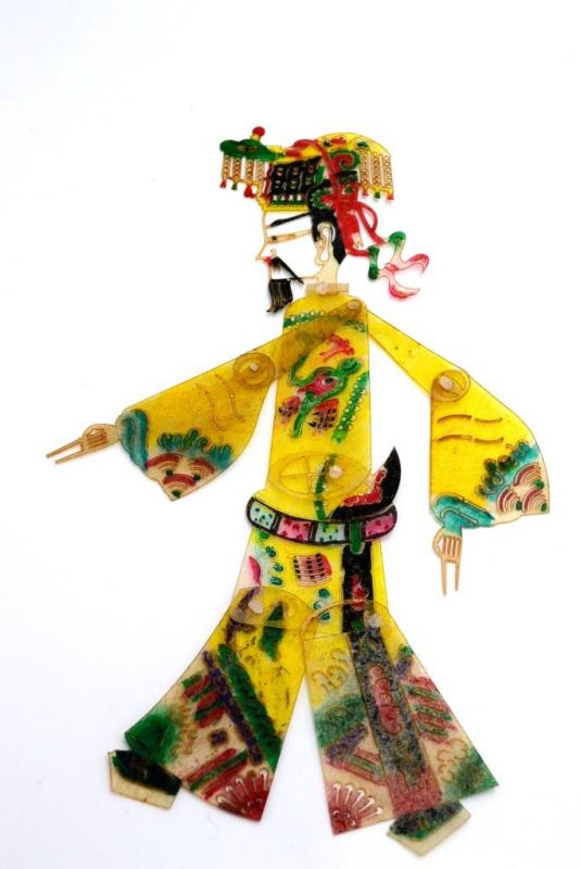 Chinese shadow theater - PiYing puppets - Man - Yellow 1