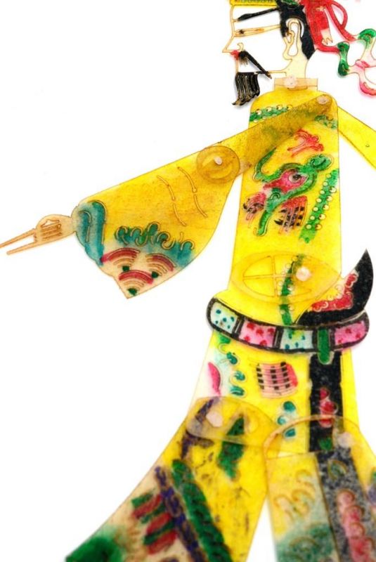 Chinese shadow theater - PiYing puppets - Man - Yellow 3
