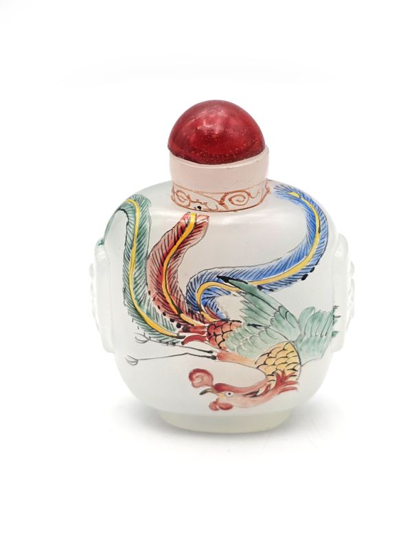 Chinese snuff bottle (Age 20 years) - Blown glass - Grand Phoenix Multicolor 2 2
