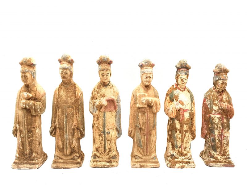 Chinese statue - Terracotta - Court Lady Tang - Fan 5