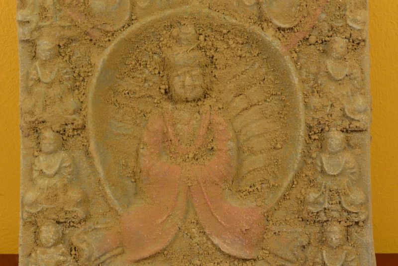 Chinese Terracotta plate 3 Buddha 3