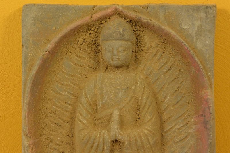 Chinese Terracotta plate Buddha lotus position 2