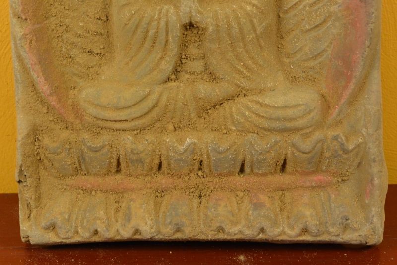 Chinese Terracotta plate Buddha lotus position 3