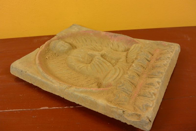 Chinese Terracotta plate Buddha lotus position 5