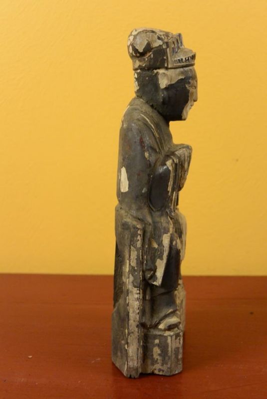 Chinese Votive Statue - Qing Dynasty - Taoist monk 3