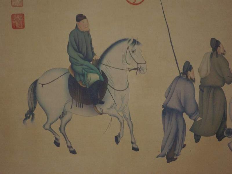 Click thumbnail to enlarge and hover over the picture to zoom Chinese warrior on horseback Handscroll 5