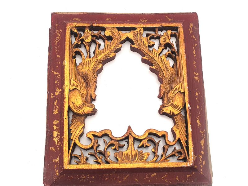 Chinese wood panel hand carved frame 6 1
