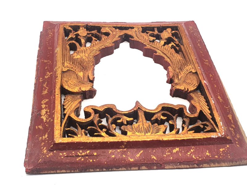 Chinese wood panel hand carved frame 6 2