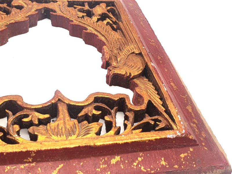 Chinese wood panel hand carved frame 6 4