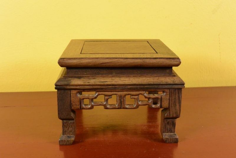 Chinese Wood stand - Chinese table - 12x12x10cm 2