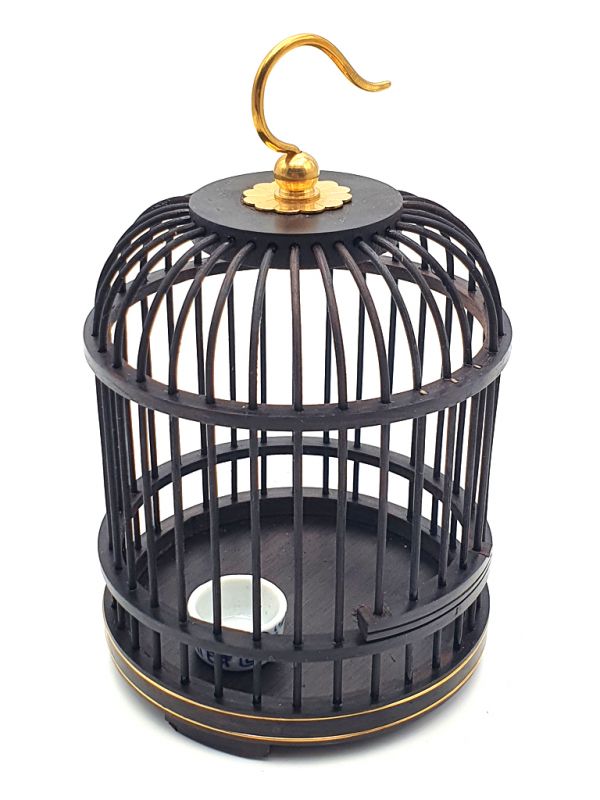 Chinese Wooden Cricket Cage - Ebony wood 1