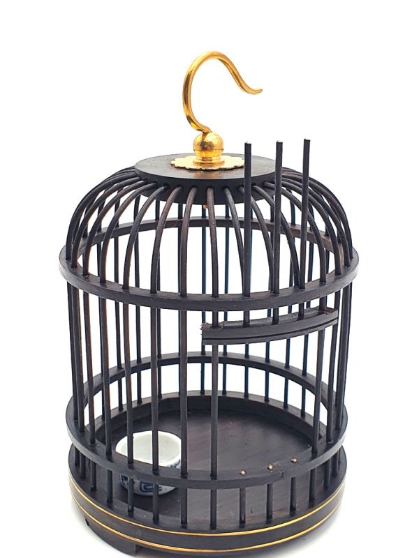 Chinese Wooden Cricket Cage - Ebony wood 2