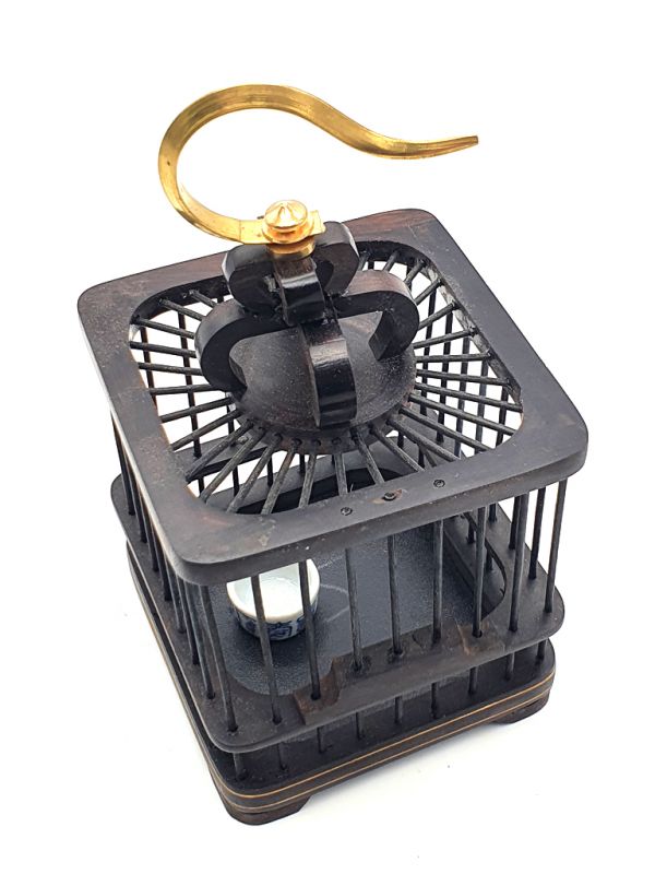 Chinese Wooden Cricket Cage - Ebony wood - Rectangle 2