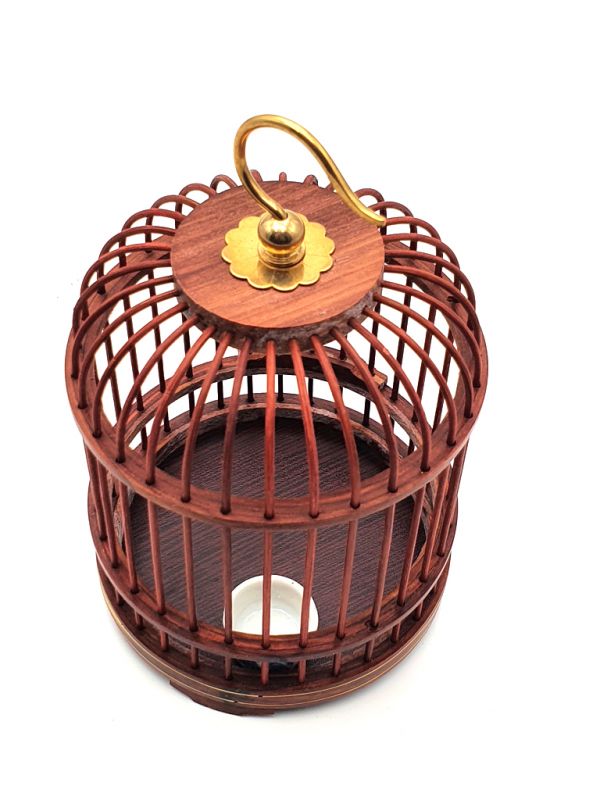 Chinese Wooden Cricket Cage - Mahogany - To suspend 3