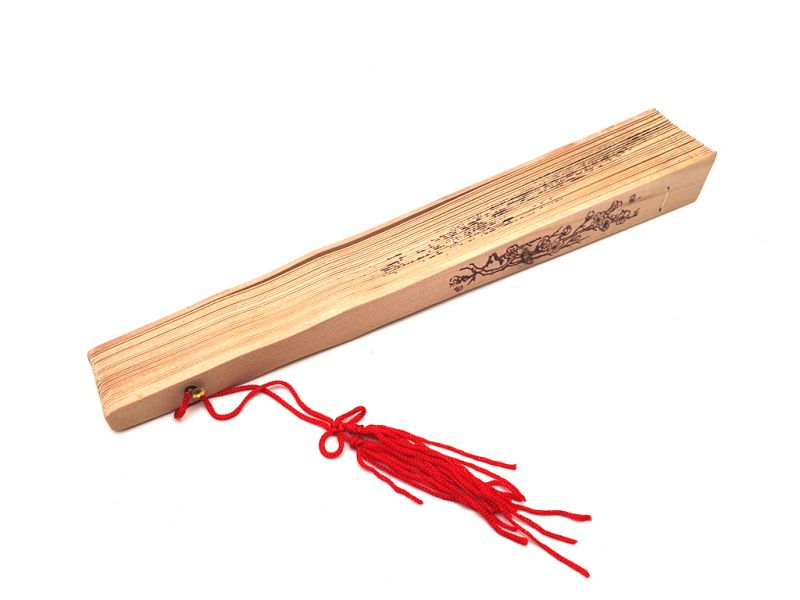 Click thumbnail to enlarge and hover over the picture to zoom Chinese Wooden Fan - Peacock 3