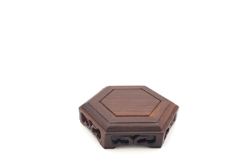 Chinese Wooden Stand - Hexagonal 10cm 1