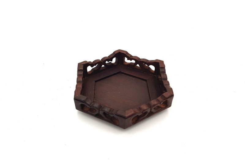 Chinese Wooden Stand - Hexagonal 10cm 4