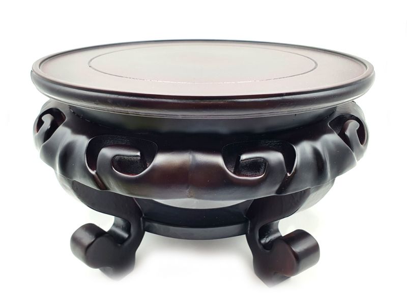 Chinese Wooden Stand - Round 25 cm 2