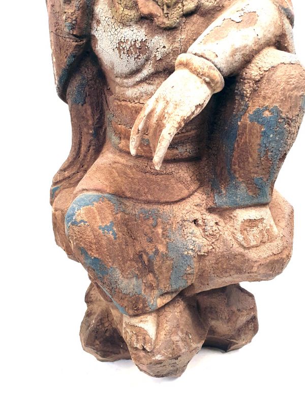 Chinese Wooden Statue Asian Buddha 3