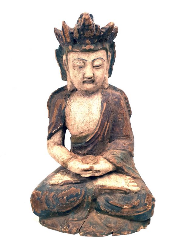 Chinese Wooden Statue Burmese Buddha 1